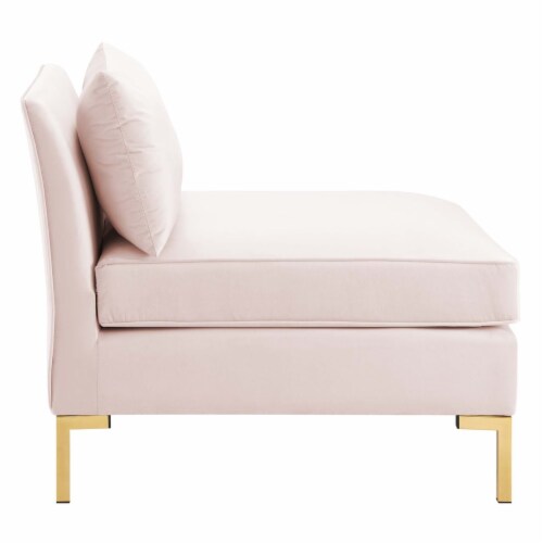 Modway Furniture EEI-3986-PNK Ardent Performance Velvet Armless Chair, Pink Perspective: back