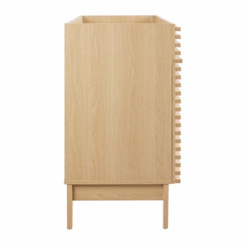 Render 48 Double Bathroom Vanity Cabinet-EEI-4342-OAK Perspective: back