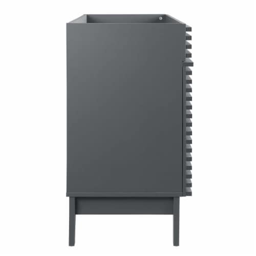 Render 48 Single Bathroom Vanity Cabinet, Gray Perspective: back