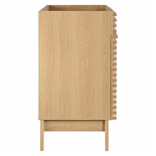 Render 36 Bathroom Vanity Cabinet, Oak Perspective: back