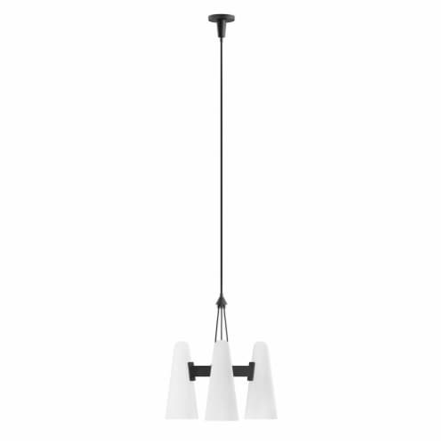 Beacon 3-Light Pendant Light, Opal Black Perspective: back