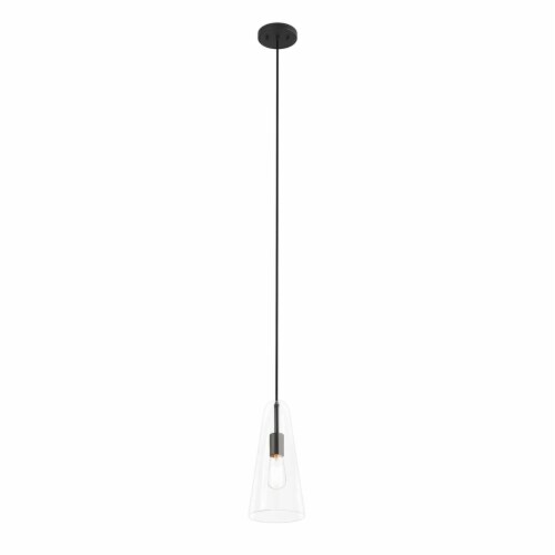 Beacon 1-Light Pendant Light, Clear Black Perspective: back