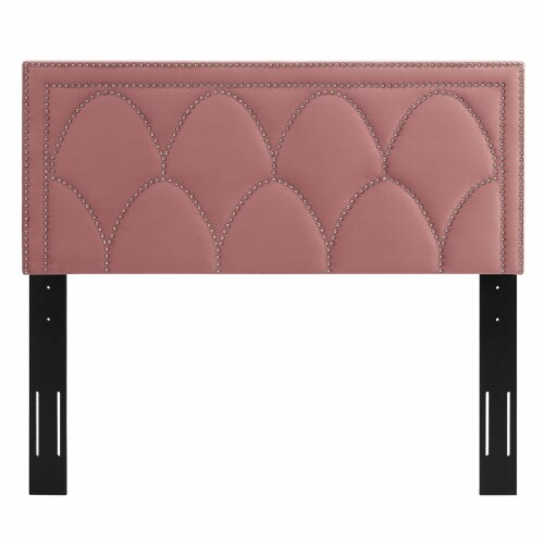 Greta Performance Velvet Twin Headboard, Dusty Rose Perspective: back