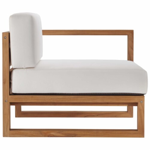Upland Outdoor Patio Right-Arm Chair-EEI-4123-NAT-WHI Perspective: back
