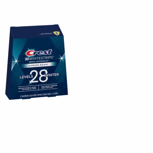 Crest 3DWhitestrips Supreme Bright At-home Teeth Whitening Kit Perspective: back