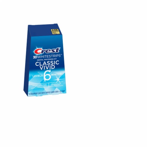 Crest 3D Whitestrips Classic Vivid At-home Teeth Whitening Kit Perspective: back