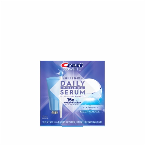 Crest Whitening Emulsions with LED Accelerator Light Perspective: back