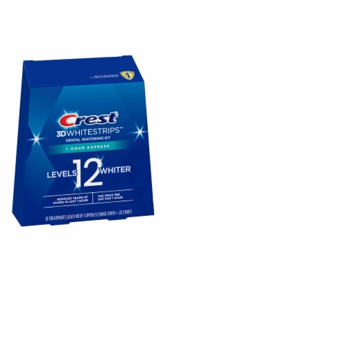 Crest 3D Whitrstrips 1-Hour Express At-home Teeth Whitening Kit Perspective: back