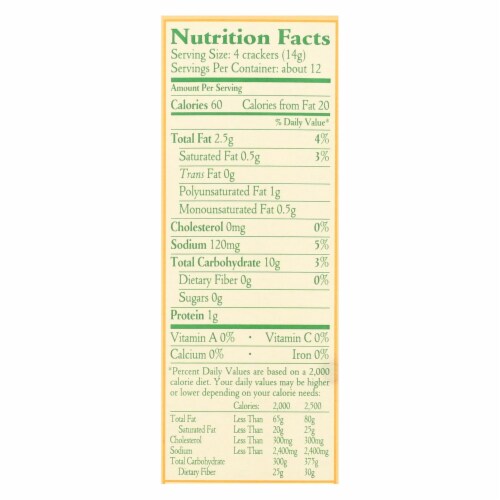 Late July® Organic Saltine Crackers Perspective: back