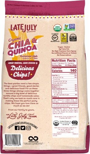 Late July Organic Chia & Quinoa Restaurant Style Tortilla Chips Perspective: back