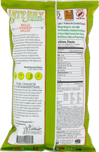 Late July Organic Mild Green Mojo Tortilla Chips Perspective: back