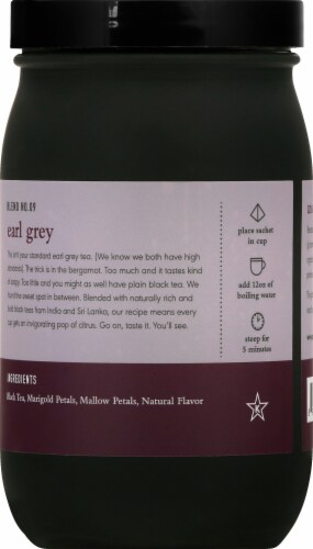 Paromi Earl Grey Black Full Leaf Tea Sachets Perspective: back