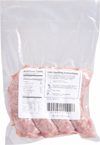 Uli's Famous German Style Gluten Free Bratwurst Perspective: back