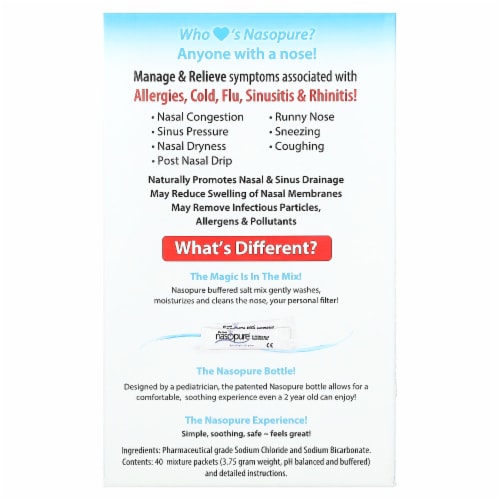 Dr. Hana's Nasopure Nasal Wash Refill Kit Perspective: back