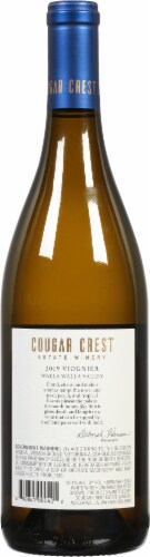 Cougar Crest Estate Winery Viognier Washington White Wine Perspective: back