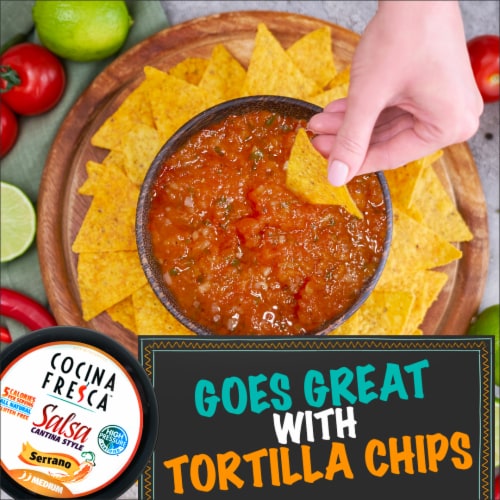 Cocina Fresca Cantina Style Medium Serrano Salsa Perspective: back