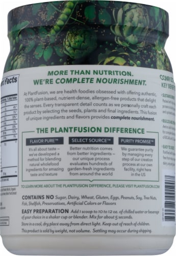 PlantFusion® Vanilla Bean Plant Protein Powder Perspective: back