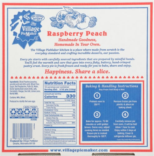 The Village PieMaker Raspberry Peach Pie Perspective: back