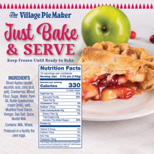The Village PieMaker Cranberry Apple Pie Perspective: back