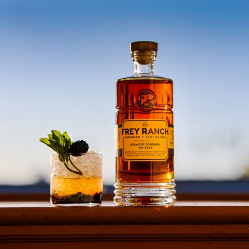 Frey Ranch Straight Bourbon Whiskey Perspective: back
