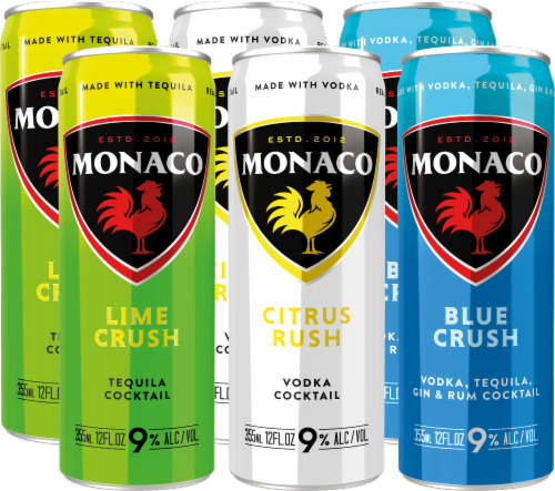 Monaco Crush Feel the Fun Ready to Drink Cocktail Variety Pack Perspective: back