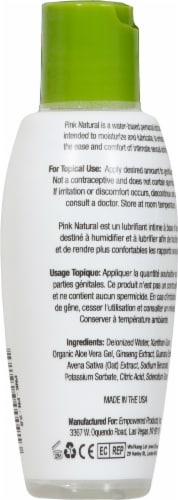 Pink Natural Women's Water-Based Lubricant Perspective: back