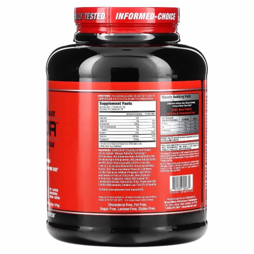MuscleMeds Carnivor Bioengineered Beef Protein Isolate Vanilla Caramel - 3.9 lbs (1775 Perspective: back