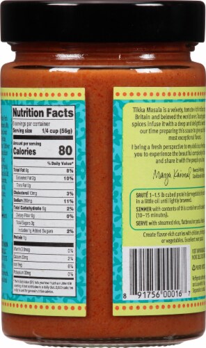 Maya Kaimal® Tikka Masala Mild Indian Simmer Sauce Perspective: back