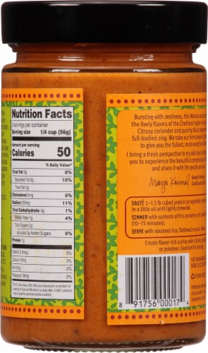 Maya Kaimal® Madras Curry Medium Indian Simmer Sauce Perspective: back