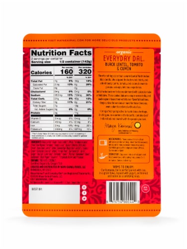 Maya Kaimal® Organic Black Lentil + Tomato + Cumin Everyday Dal® Perspective: back