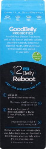 GoodBelly® Probiotic Blueberry Acai Fruit Juice Perspective: back