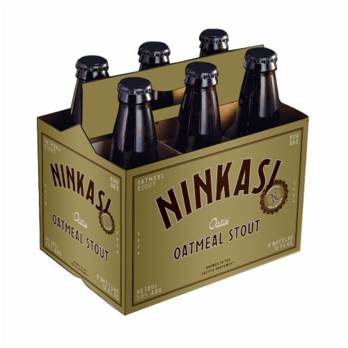 Ninkasi Brewing Company Oatis Oatmeal Stout Craft Beer Perspective: back