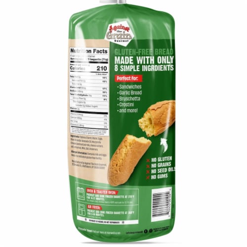 Against The Grain® Gourmet Gluten-Free Rosemary Baguettes Perspective: back