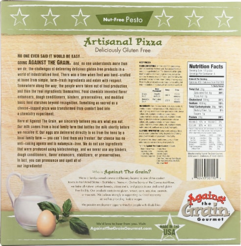 Against the Grain® Gourmet Gluten Free Pesto Frozen Pizza Perspective: back