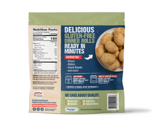 Against the Grain® Garlic & Rosemary Frozen Dinner Rolls Perspective: back