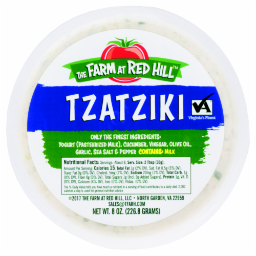 The Farm at The Red Hill Red Tzatziki 8 oz Perspective: back