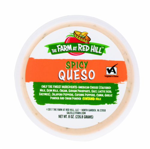 The Farm at The Red Hill Spicy Queso 8 oz Perspective: back