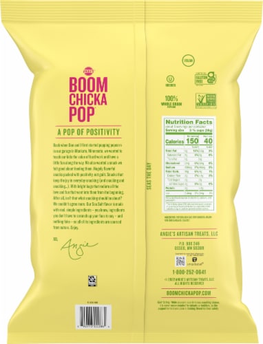 Angie's® BOOMCHIKAPOP® Sea Salt Popcorn Perspective: back