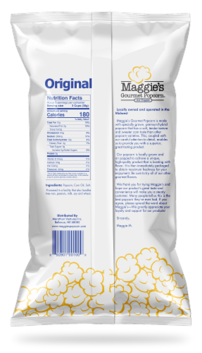 Maggie's Gourmet Popcorn Original Air Popped Popcorn Perspective: back
