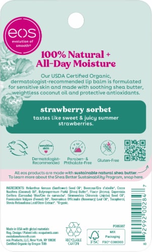 EOS Strawberry Sorbet Lip Balm Perspective: back