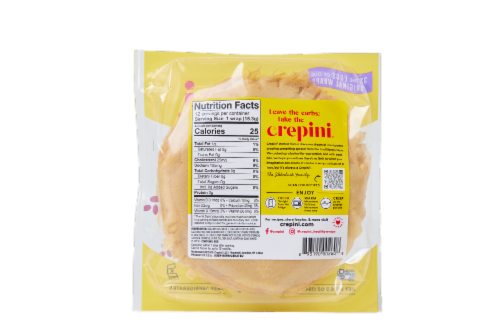 Crepini® Gluten Free Egg Wraps Perspective: back