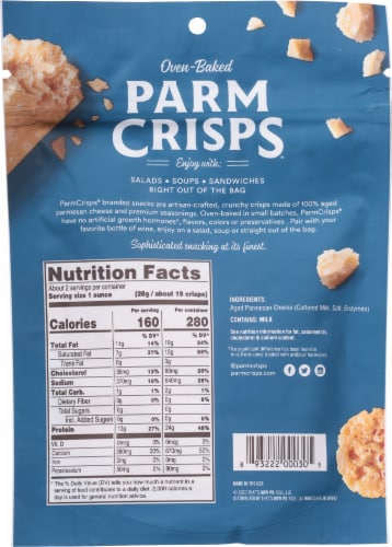 ParmCrisps Oven-Baked Original Parmesan Crisps Perspective: back
