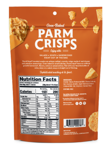 ParmCrisps® Cheddar Mini Crisps Perspective: back