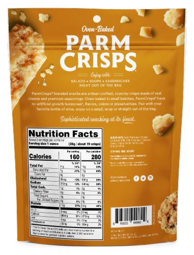 Parm Crisps® Everything Seasoned Cheese Snack Perspective: back