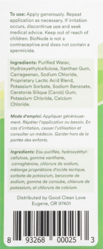 Good Clean Love BioNude Ultra Sensitive Natural Moisturizing Personal Lubricant Perspective: back
