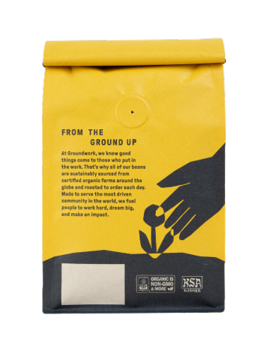 Groundwork Black Magic Medium Roast Organic Whole Bean Coffee Perspective: back