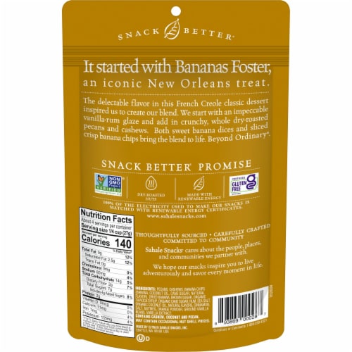 Sahale Snacks® Banana Rum Pecans Glazed Mix Perspective: back