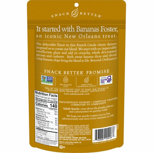 Sahale Snacks® Banana Rum Pecans Glazed Mix Perspective: back