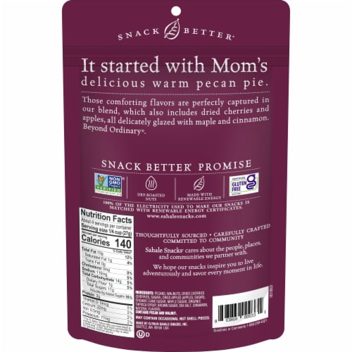 Sahale Snacks® Maple Pecans Glazed Mix Perspective: back
