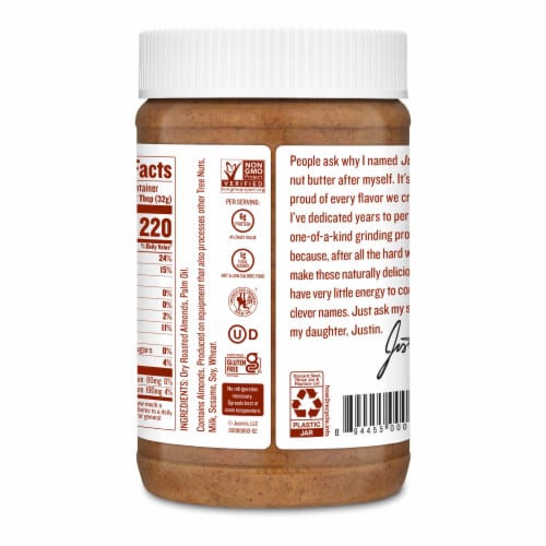 Justin's Classic Almond Butter Jar 16 oz Perspective: back